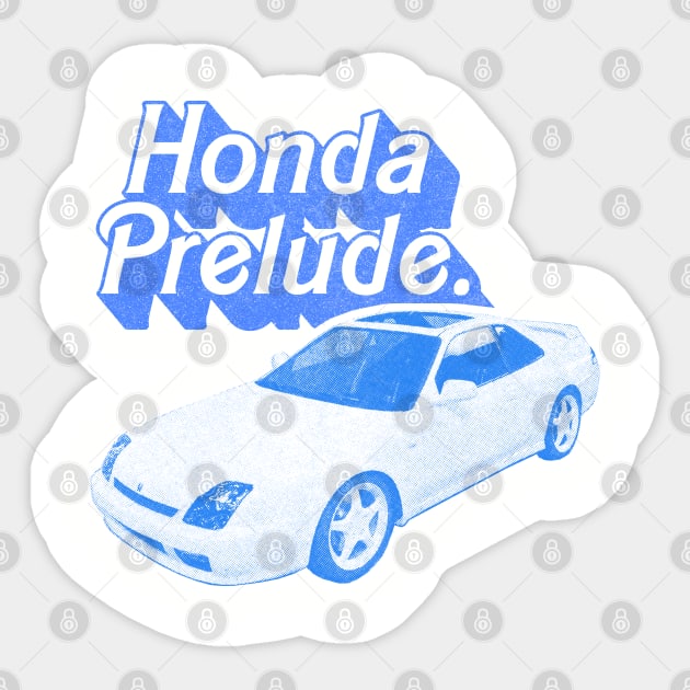 Honda Prelude (Blue) /// Original Retro Design Sticker by DankFutura